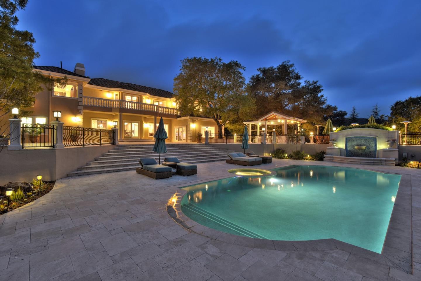 14000 Pike Road Saratoga, CA 95070 - Photo 47 of 48 a view of a swimming pool with an outdoor space and seating area