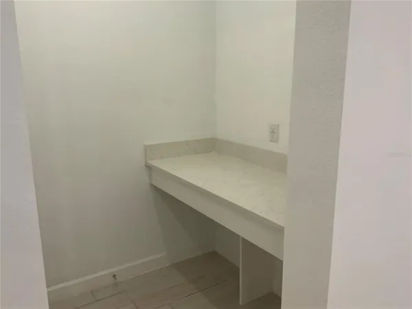 a small space with a sink