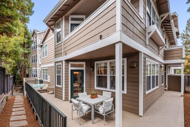 a outdoor space with the couches and chairs