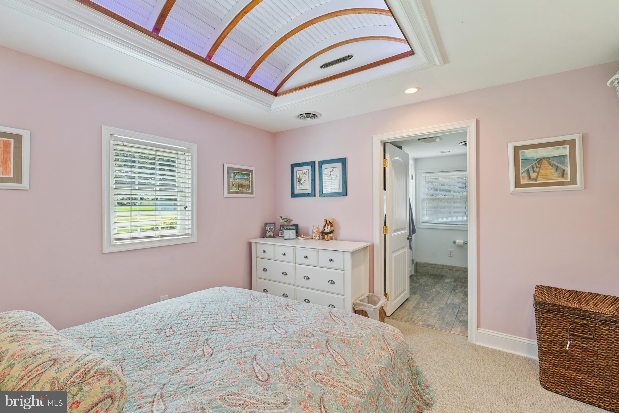 14100 Turners Point Road Kennedyville, MD 21645 - Photo 17 of 45 Bedroom three with lighted "boat"ceiling