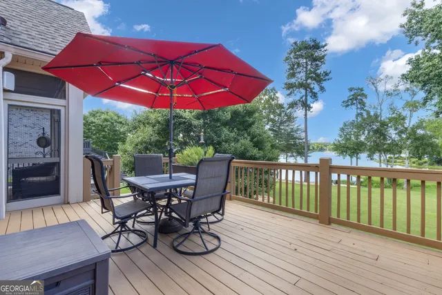 an aerial view of lake residential house with outdoor space