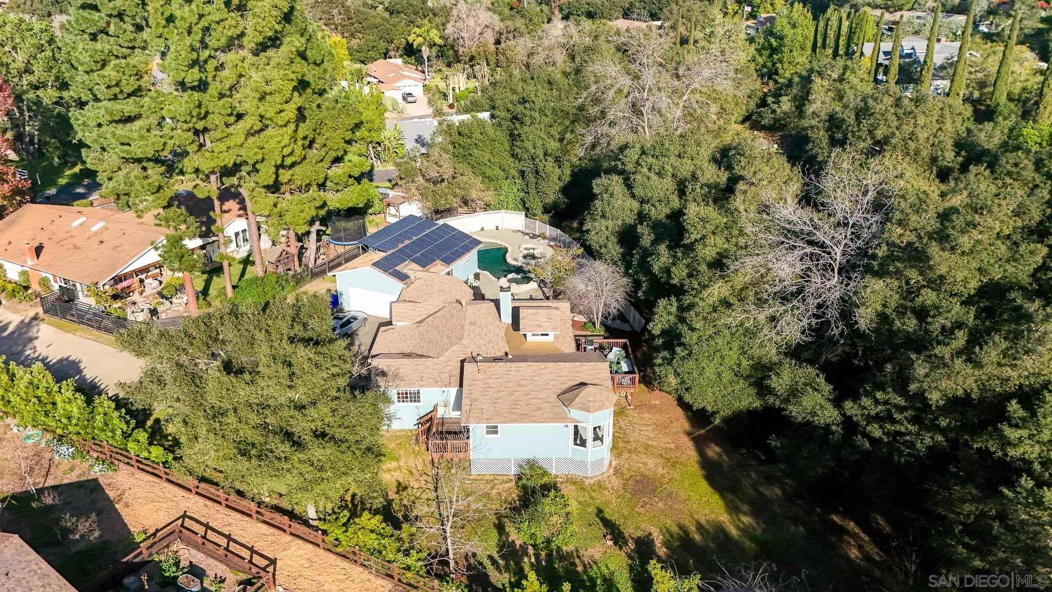 1553 Ranchwood Lane Fallbrook, CA 92028 - Photo 58 of 60 an aerial view of residential house with outdoor space