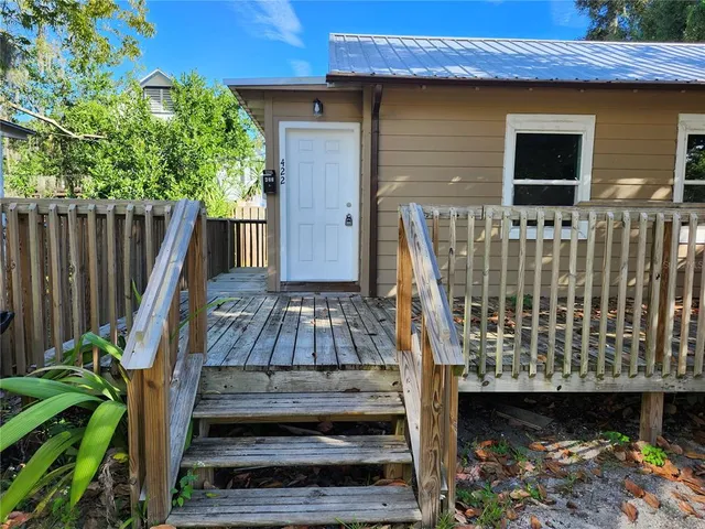 a view of outdoor space and deck