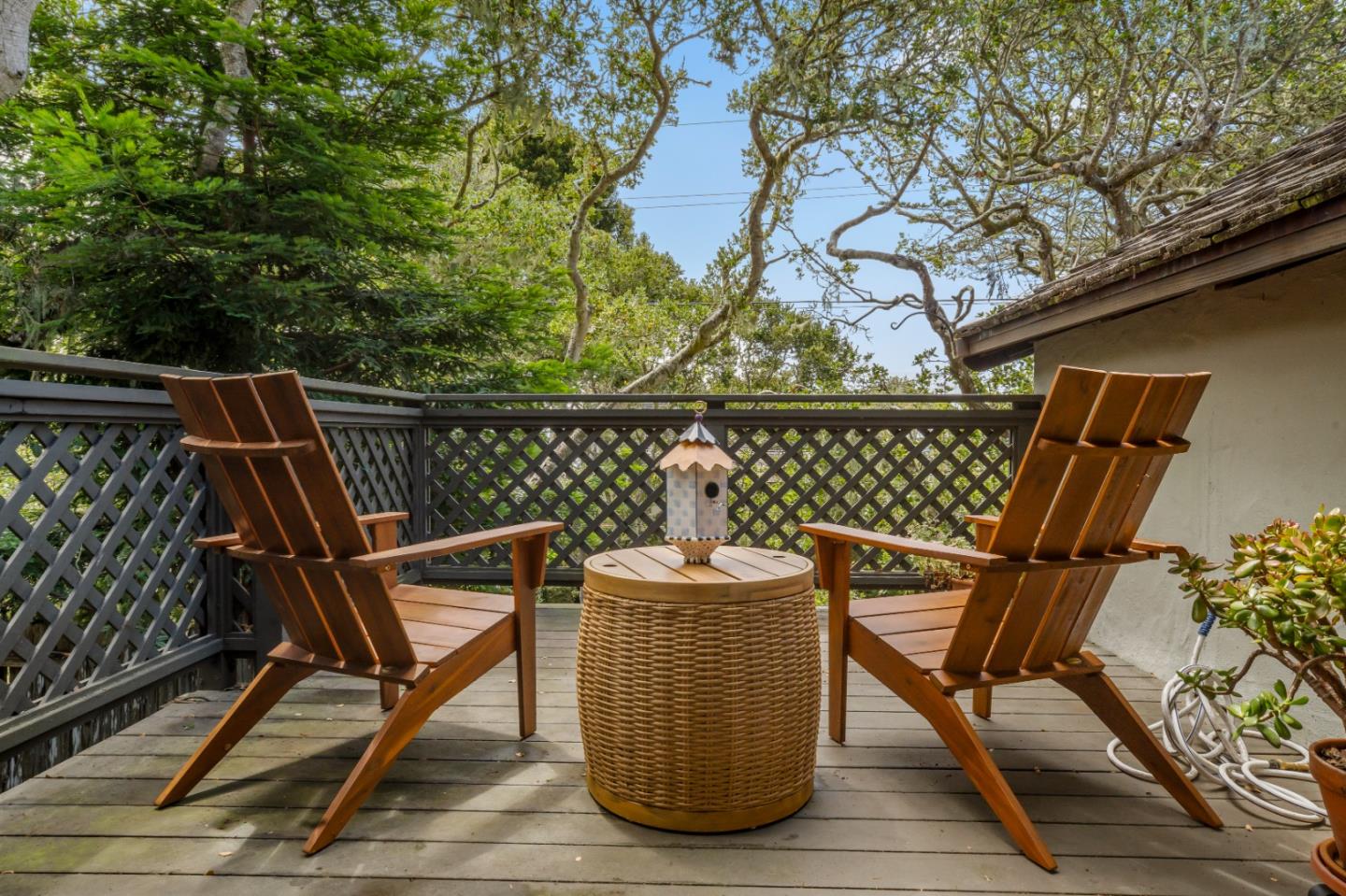 0 Southeast Corner Santa Rita And 6th Carmel, CA 93921 - Photo 8 of 29 a balcony with wooden floor table and chairs