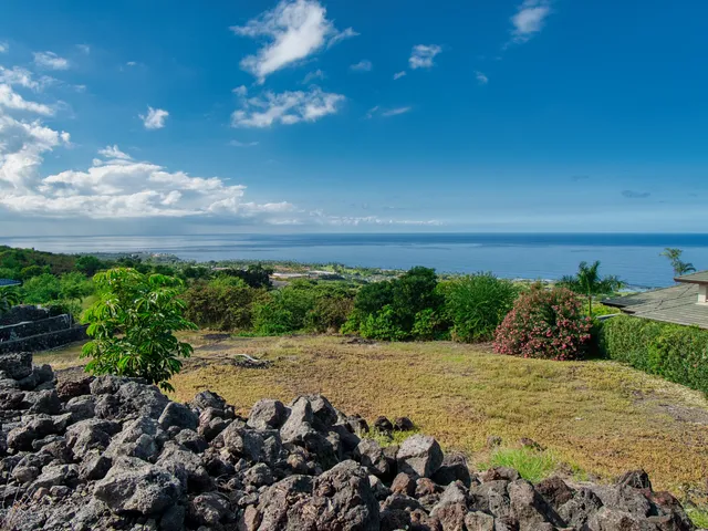 a view of a lake with houses in the back