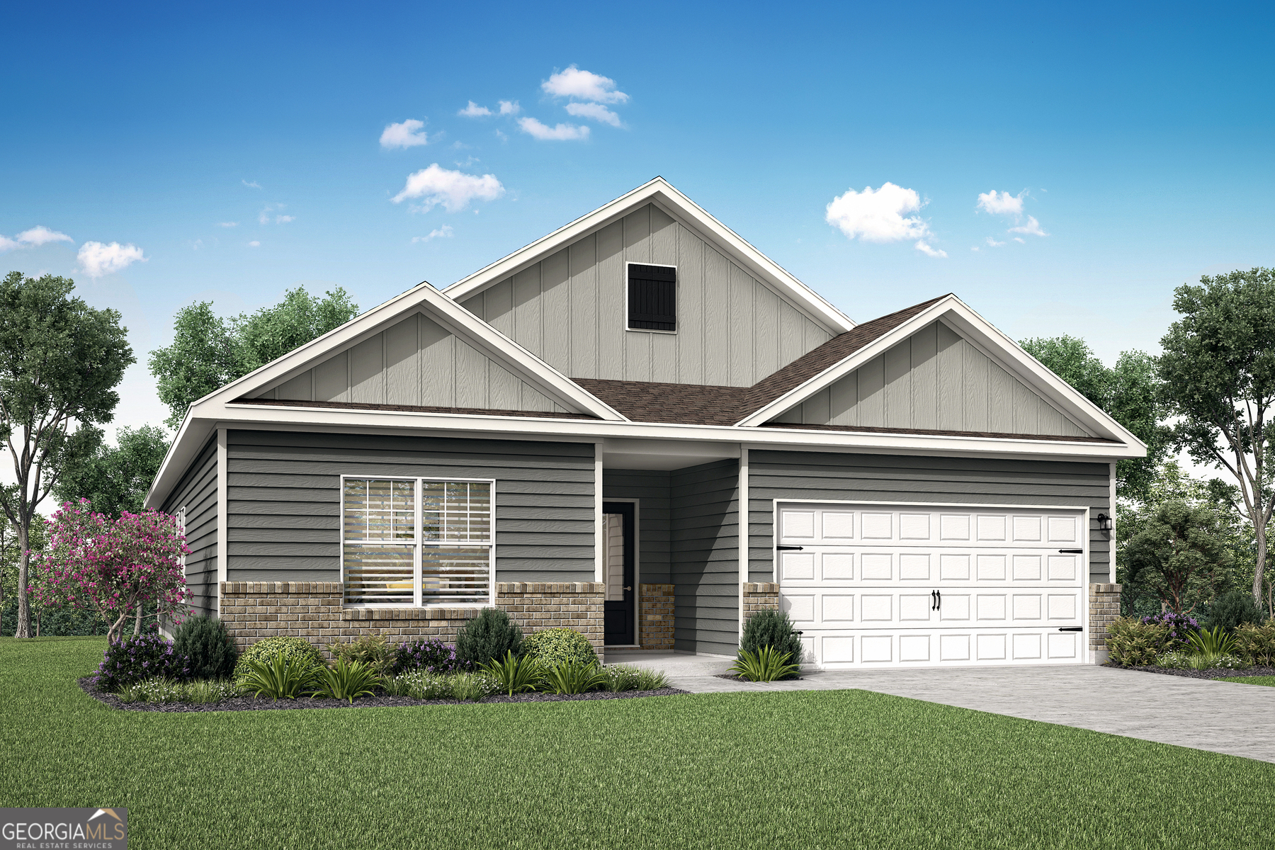 426 Prescott Way Villa Rica, GA 30180 - Photo 1 of 1 a front view of a house with a yard and garage