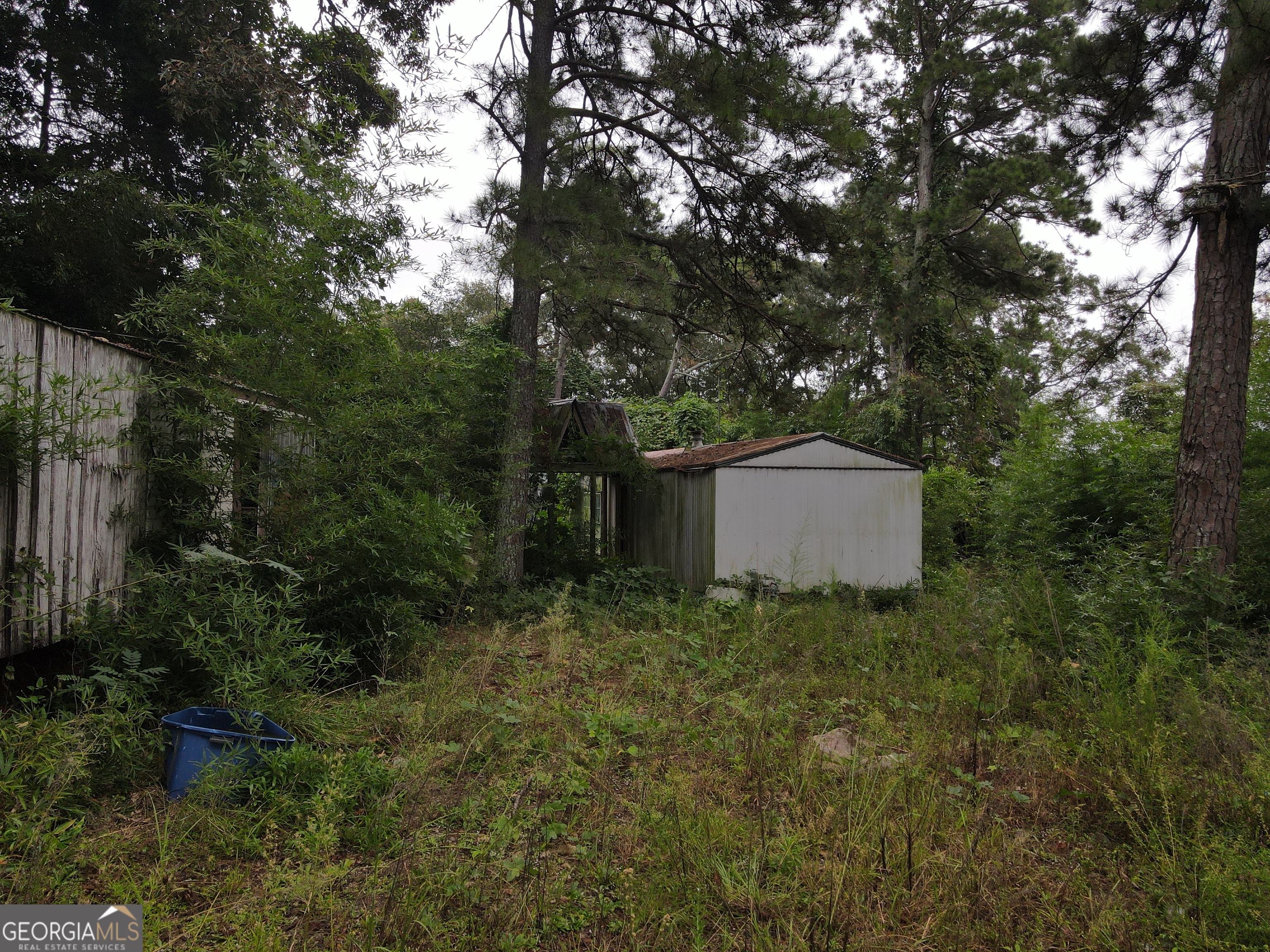 2222 Barnesville Street Thomaston, GA 30286 - Photo 2 of 5 a backyard of a house with plants and large trees