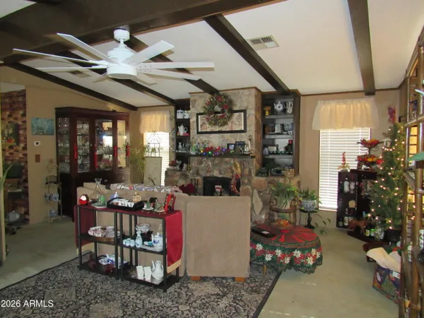 a view of a room with lots of stuff