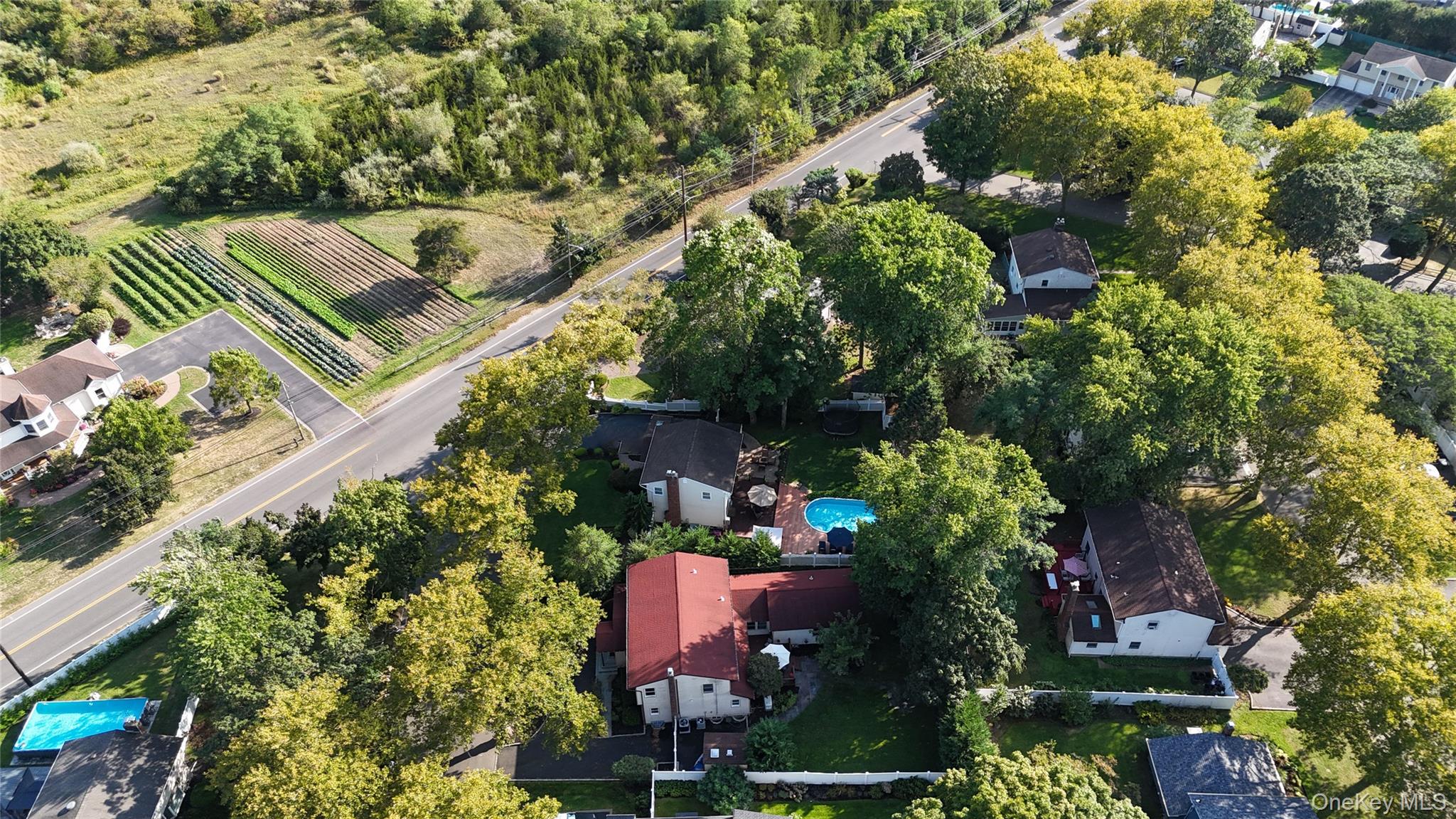 3 Earl Road Melville, NY 11747 - Photo 31 of 35 an aerial view of a house with a garden