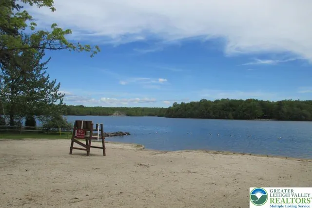 a view of lake with mountain view
