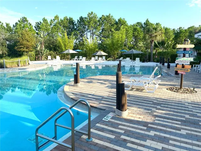 a view of outdoor space with seating