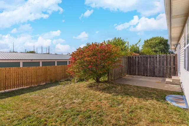 a backyard of a house