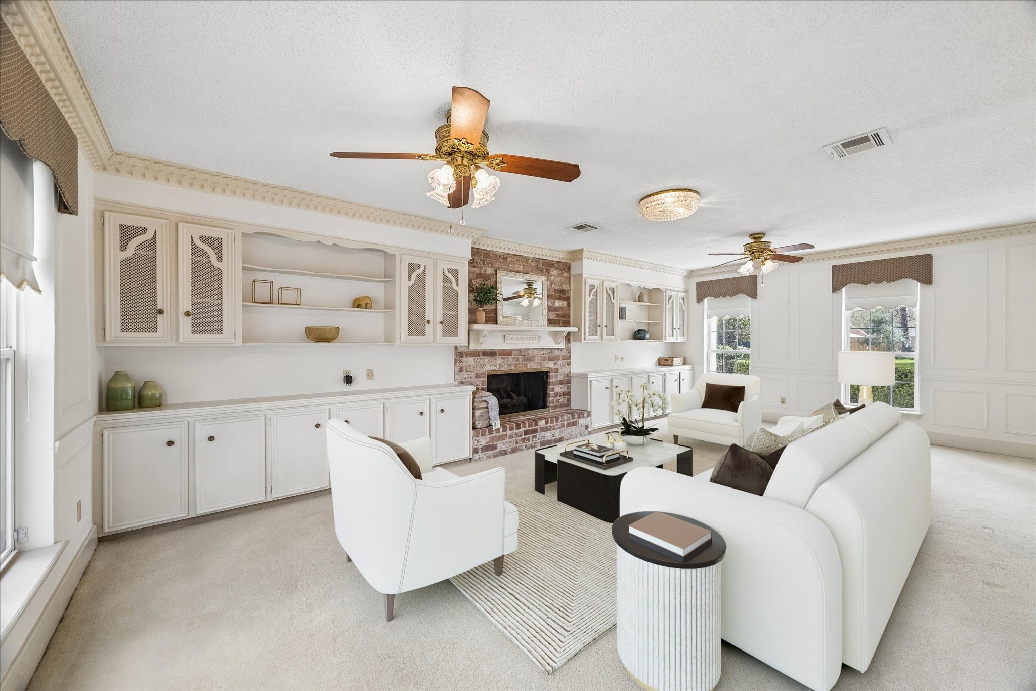 322 Enchanted River Drive Spring, TX 77388 - Photo 9 of 28 a living room with furniture and a fireplace
