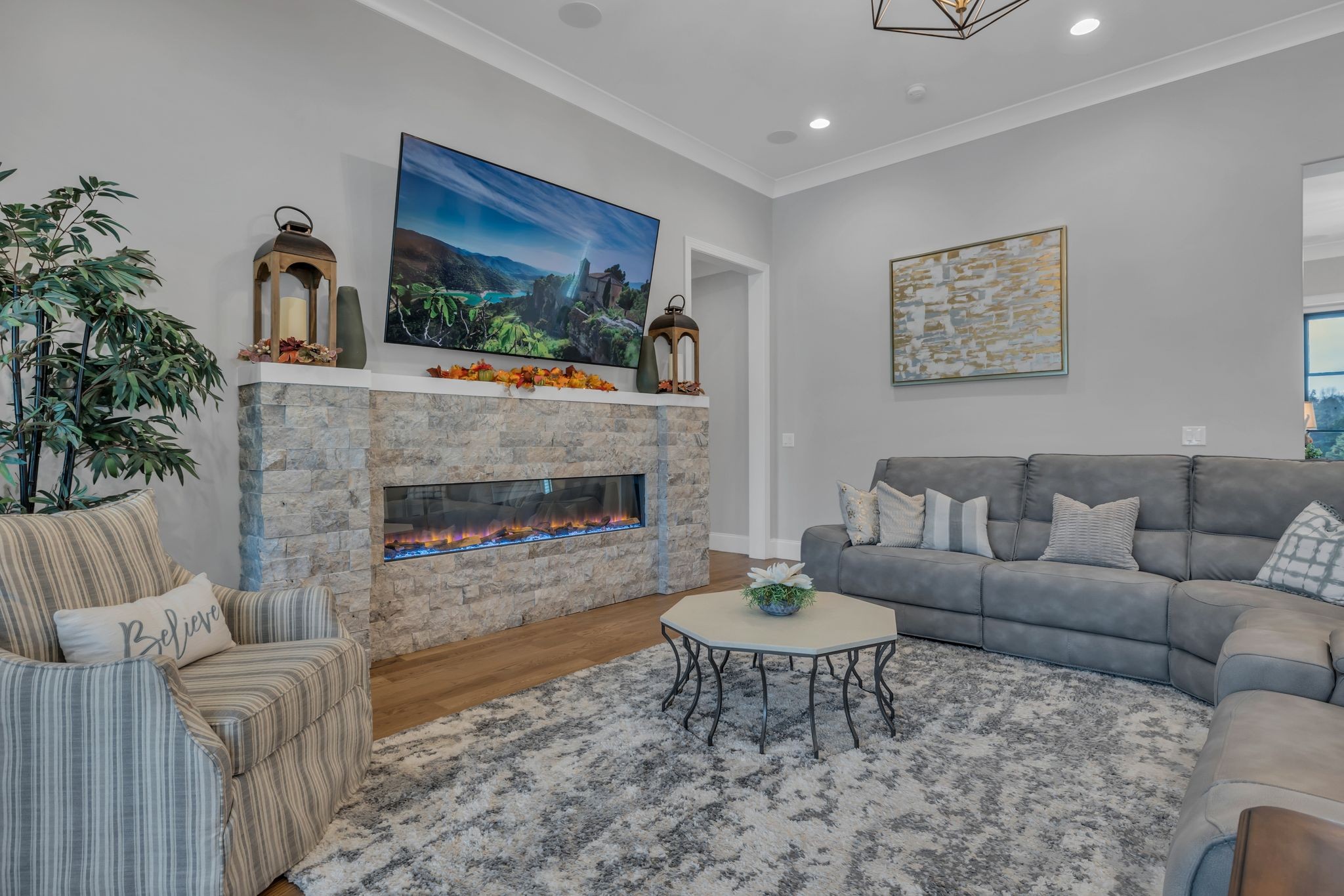 2836 Buford Lane Spring Hill, TN 37174 - Photo 11 of 41 a living room with furniture and a fireplace
