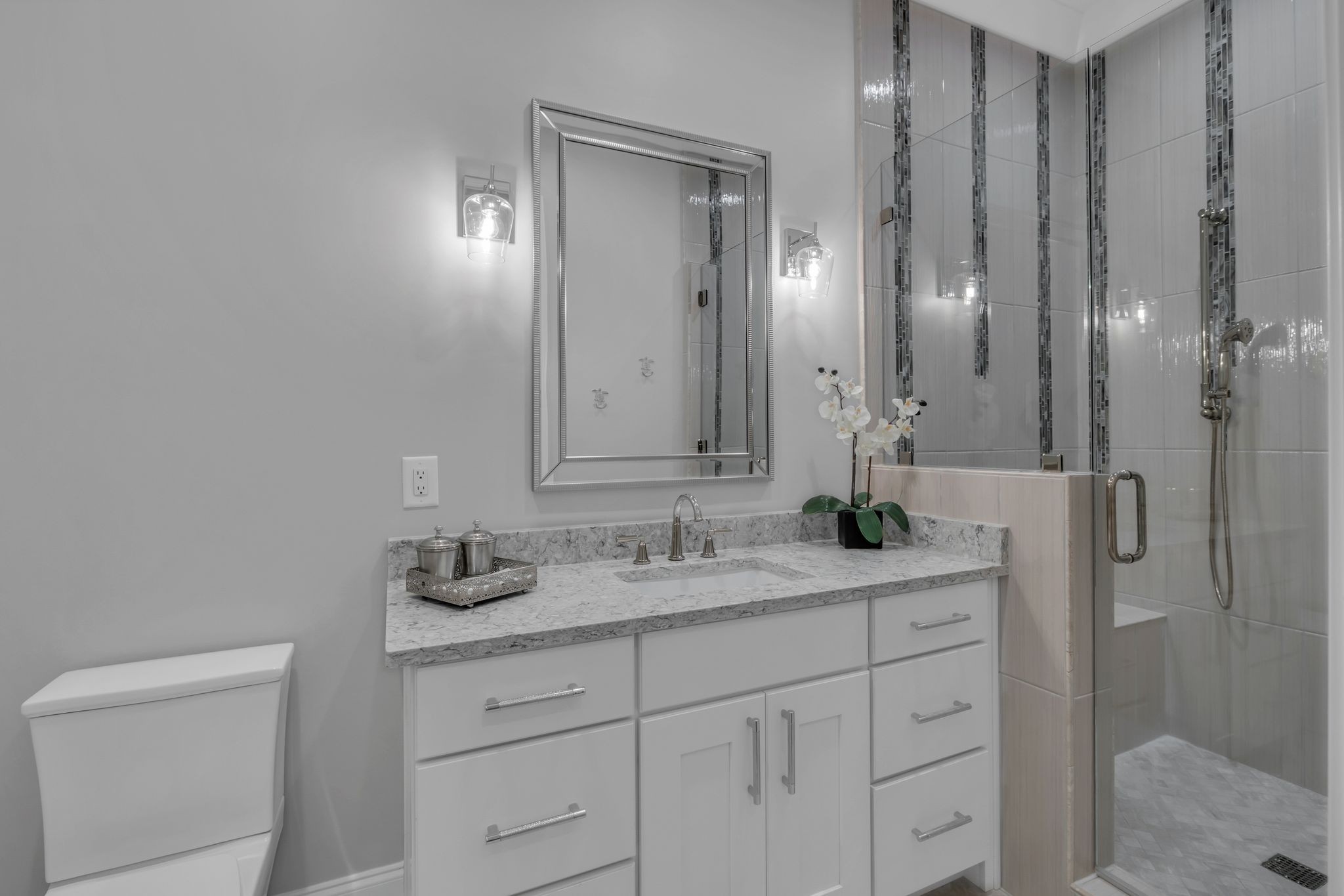 2836 Buford Lane Spring Hill, TN 37174 - Photo 20 of 41 a bathroom with a granite countertop sink and a mirror