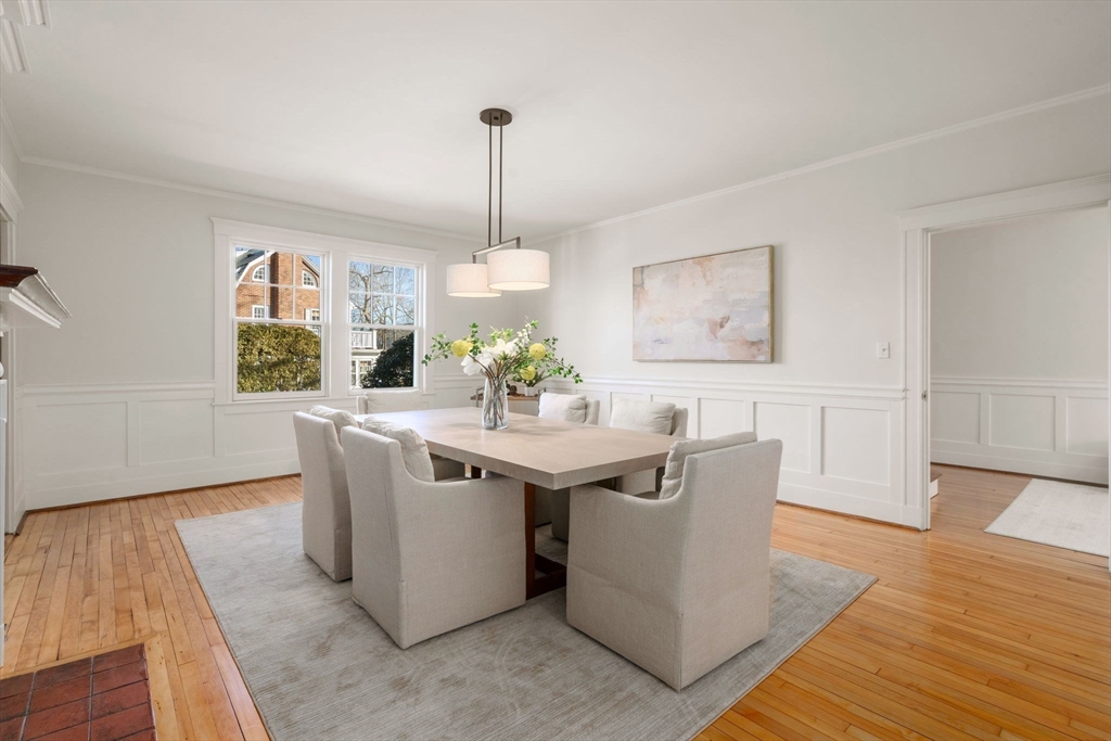 40 Hillcrest Road Belmont, MA 02478 - Photo 10 of 39 a view of a dining room with furniture window and wooden floor