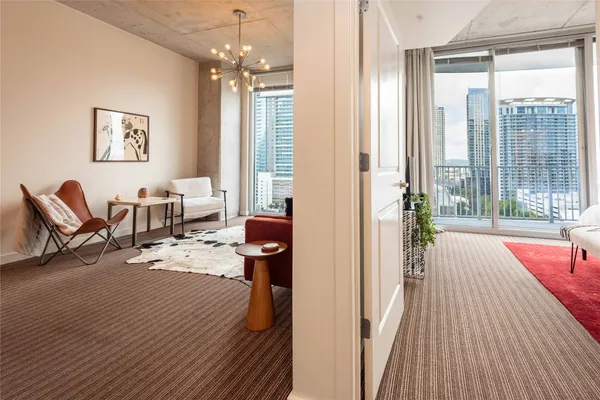 a very nice looking room with a large window