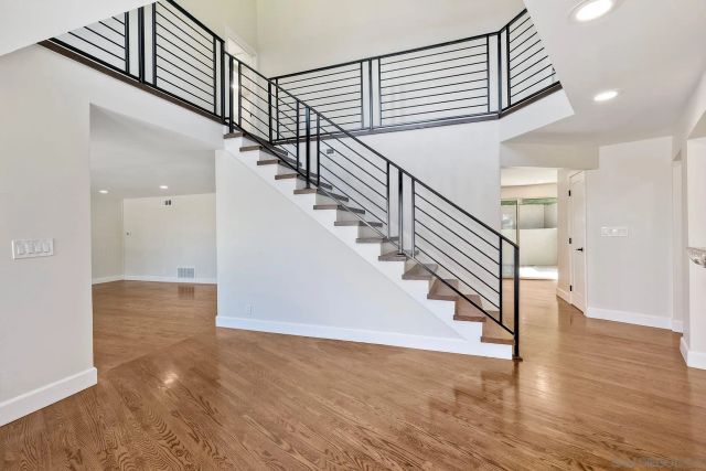 a view of a kitchen with a sink