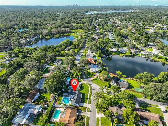 a workspace with furniture and a window