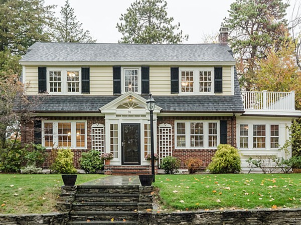 35 Bothfeld Road Newton, MA 02459 - Photo 1 of 25 a front view of a house with a yard