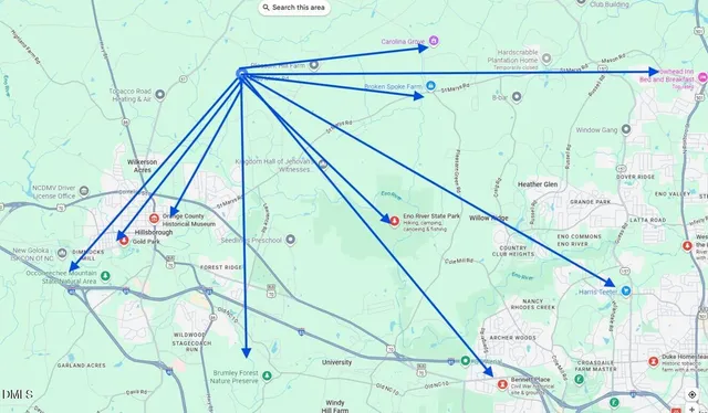 a view of park with trees