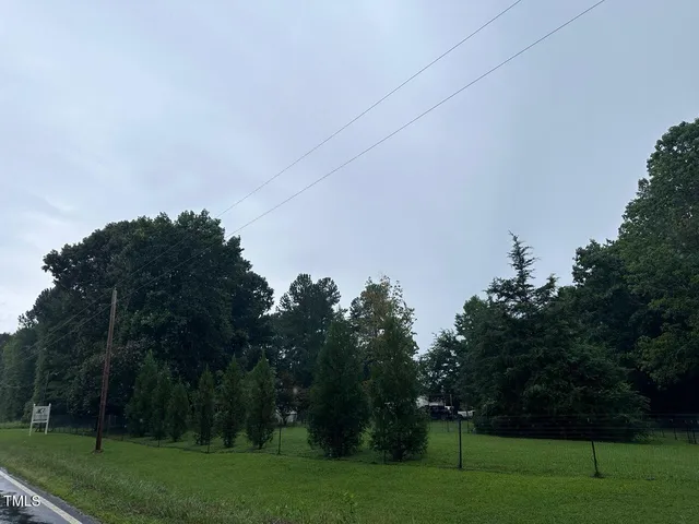a view of a yard with a tree