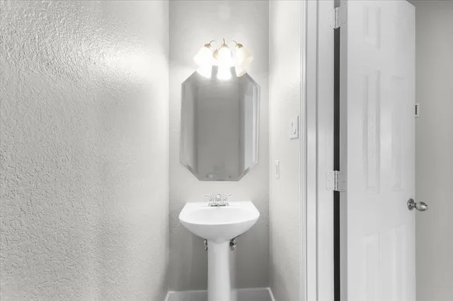 a view of small space with racks on the wall