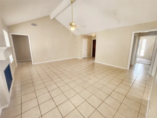 a view of a livingroom with a window