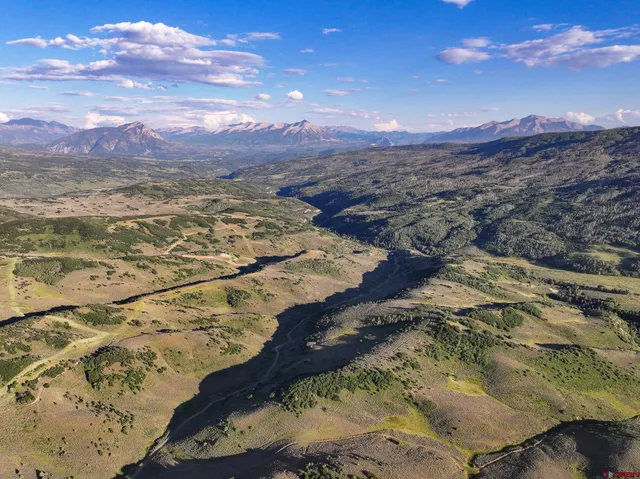 a view of mountains in the background
