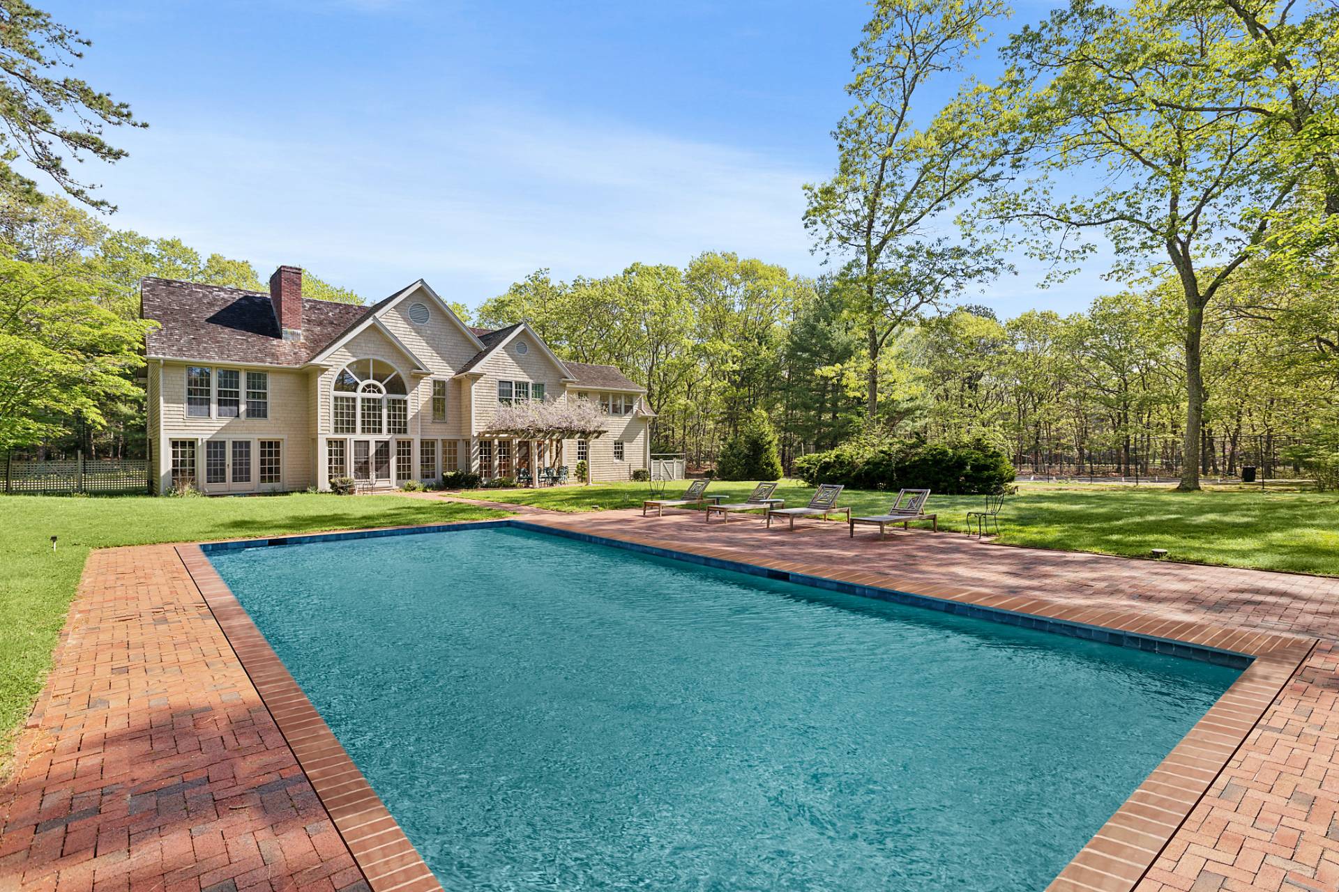 a view of outdoor space yard and swimming pool