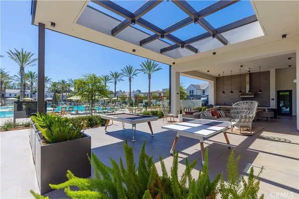a view of a chairs and table in patio with a patio