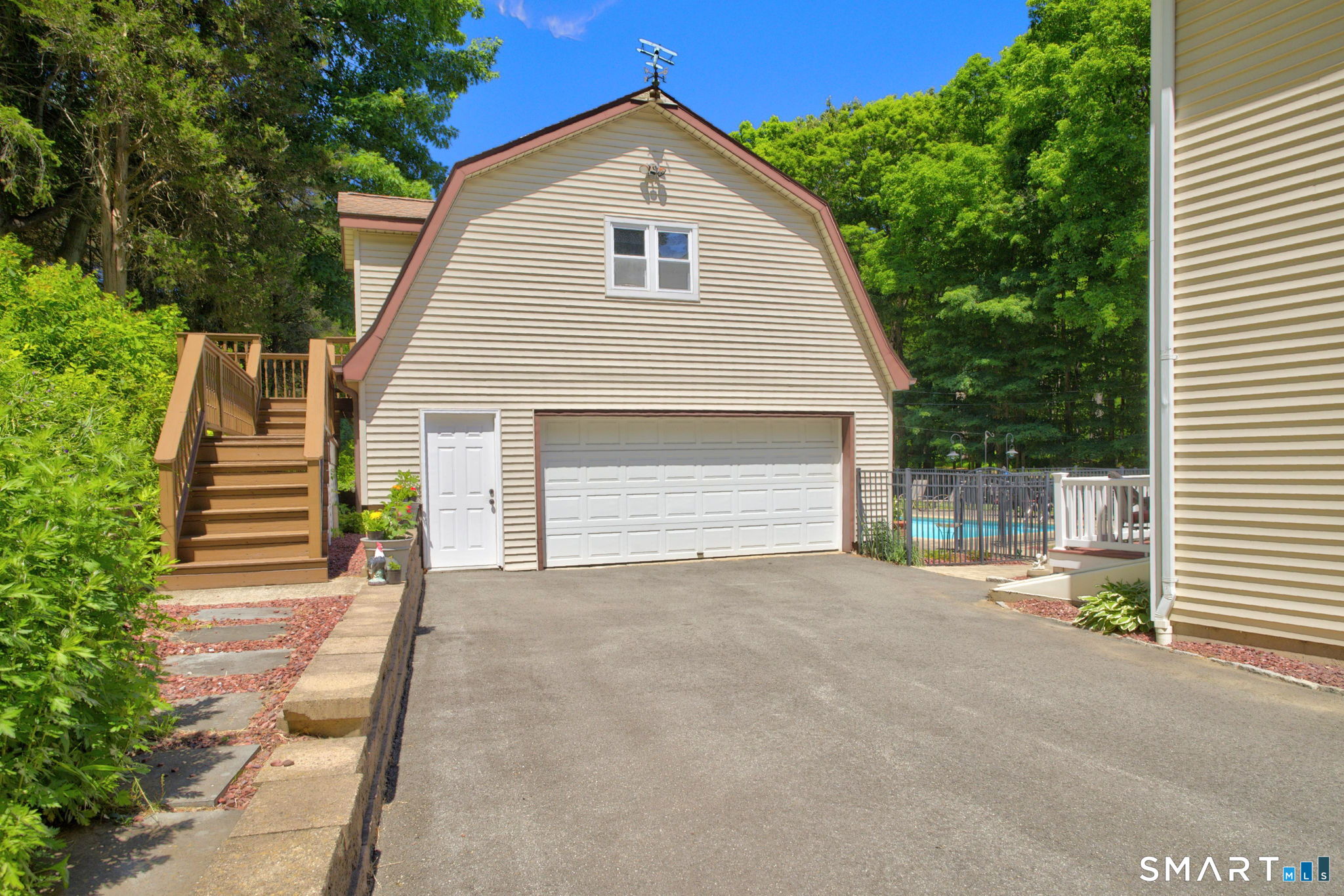 57 Edwards Road Bethany, CT 06524 - Photo 37 of 40 2 CAR DETACHED GARAGE WITH 2ND FLOOR LOFT