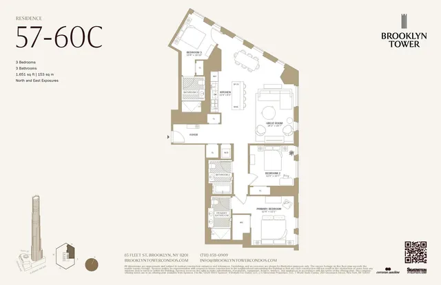 $2,645,000 | 85 Fleet Street, Unit 57C | Downtown Brooklyn