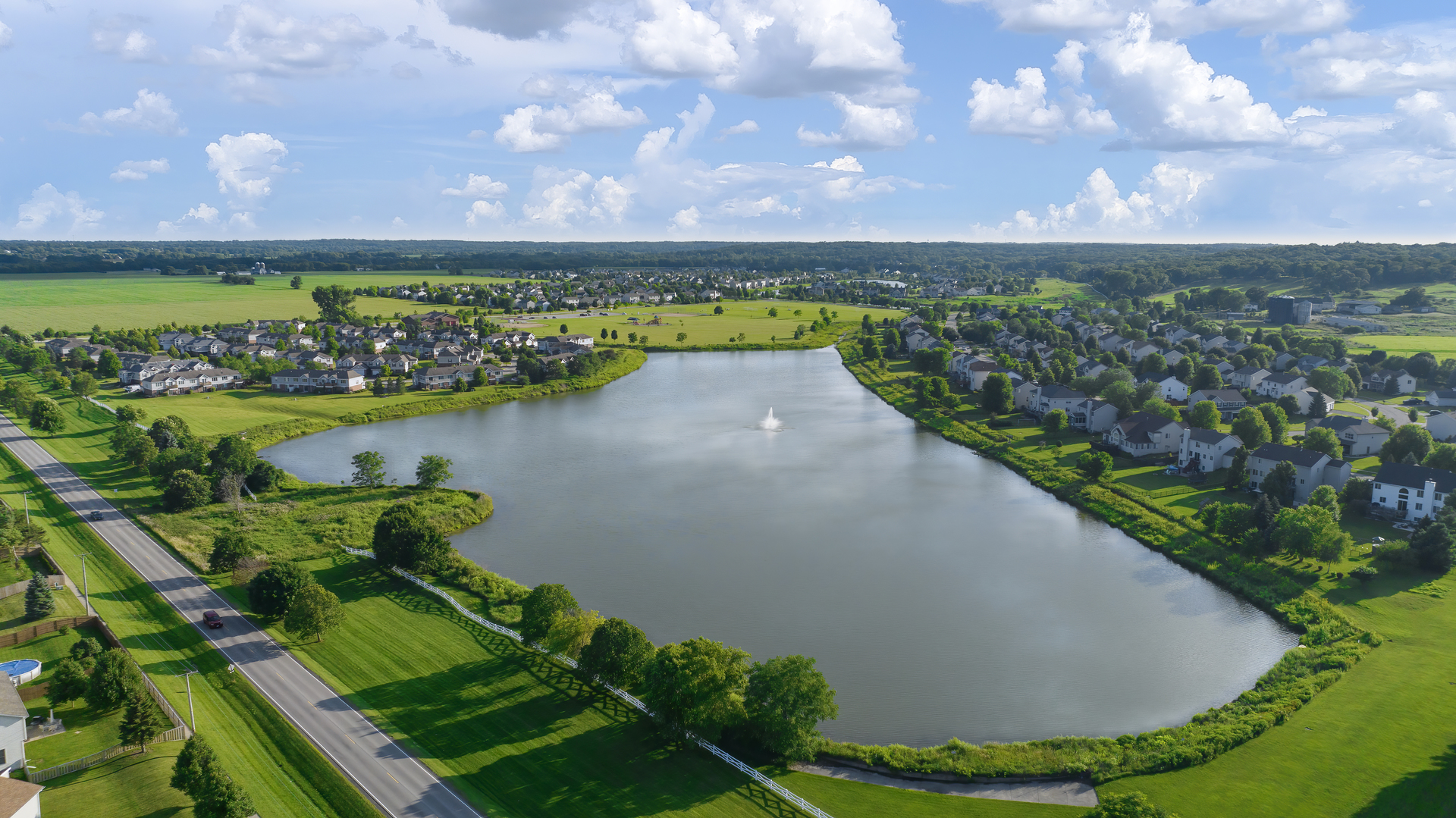 1335 Draper Road McHenry, IL 60050 - Photo 3 of 10 a view of a lake with a outdoor space