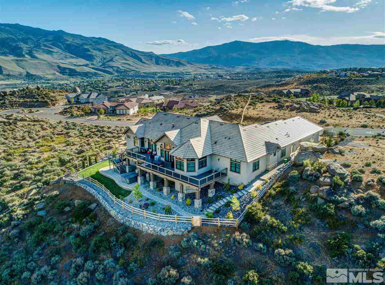 1690 Circle Stone Court Reno, NV 89523 - Photo 35 of 40 an aerial view of residential houses with outdoor space and river