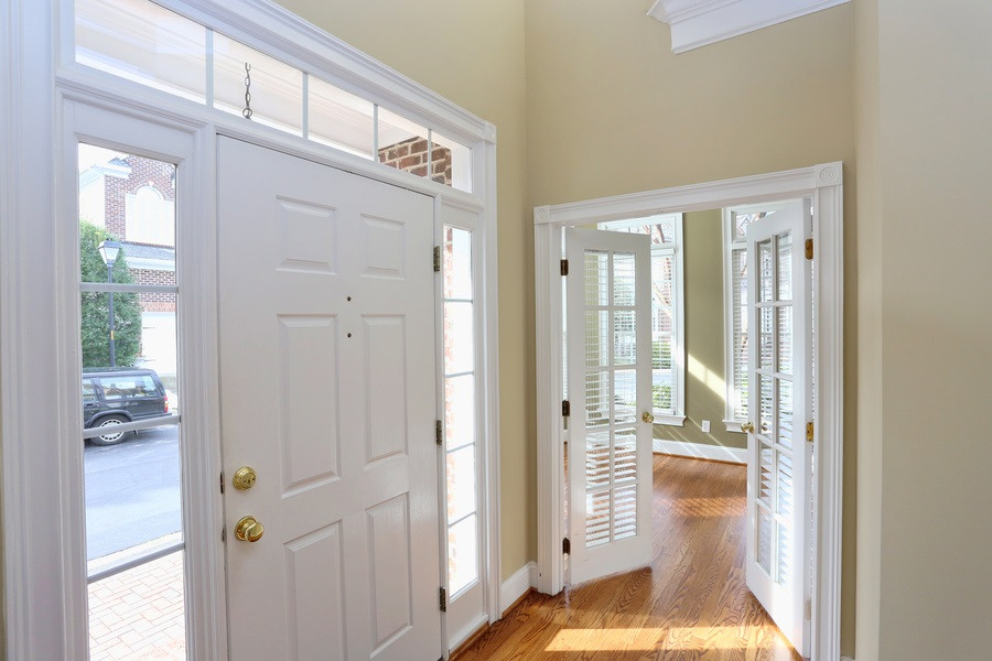 3109 Bentley Hill Road Raleigh, NC 27612 - Photo 2 of 25 This sunny and bright foyer has a vaulted ceiling and beautiful hardwood floors. It is a grande entrance into a lovely home. Foyer