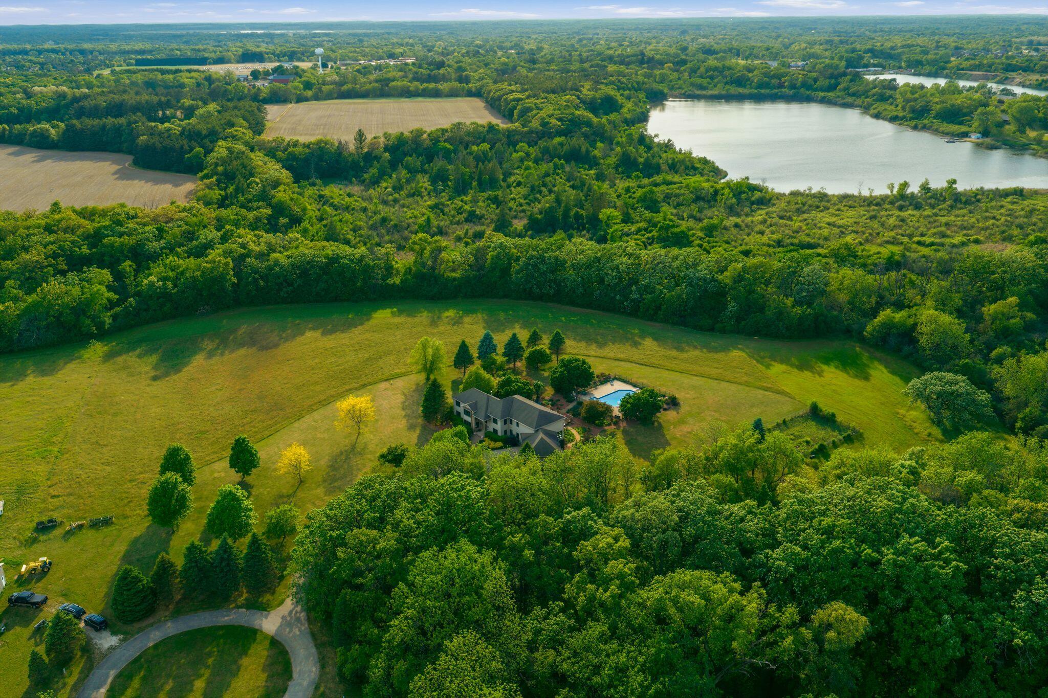 W350S1951 Waterville Road Ottawa, WI 53066 - Photo 4 of 60 Drone Shot of Property