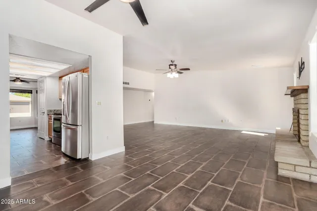 a view of a livingroom with a staircase