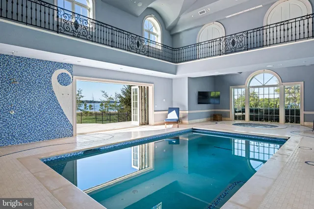 a large living room with a large window