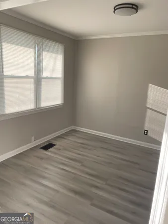 an empty room with a window