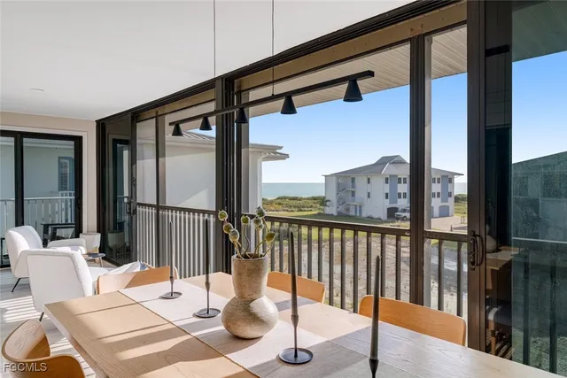 a outdoor space with furniture