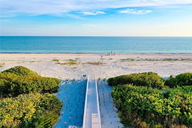 a view of beach and ocean
