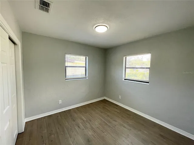 an empty room with a window