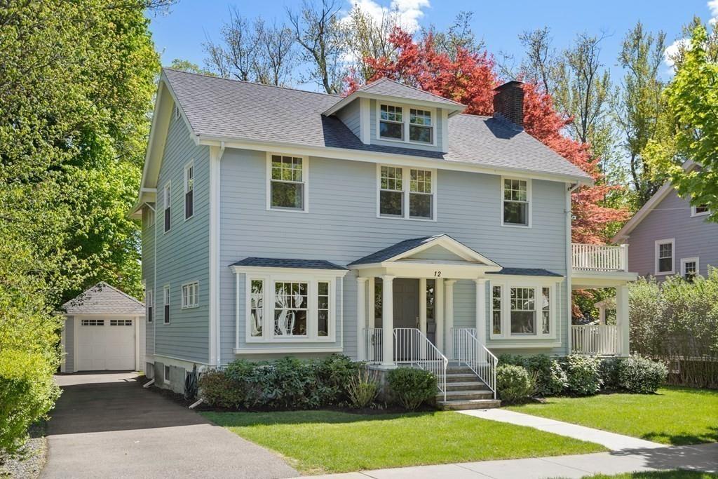 12 Vineyard Road Newton, MA 02459 - Photo 1 of 26 a front view of a house with a yard