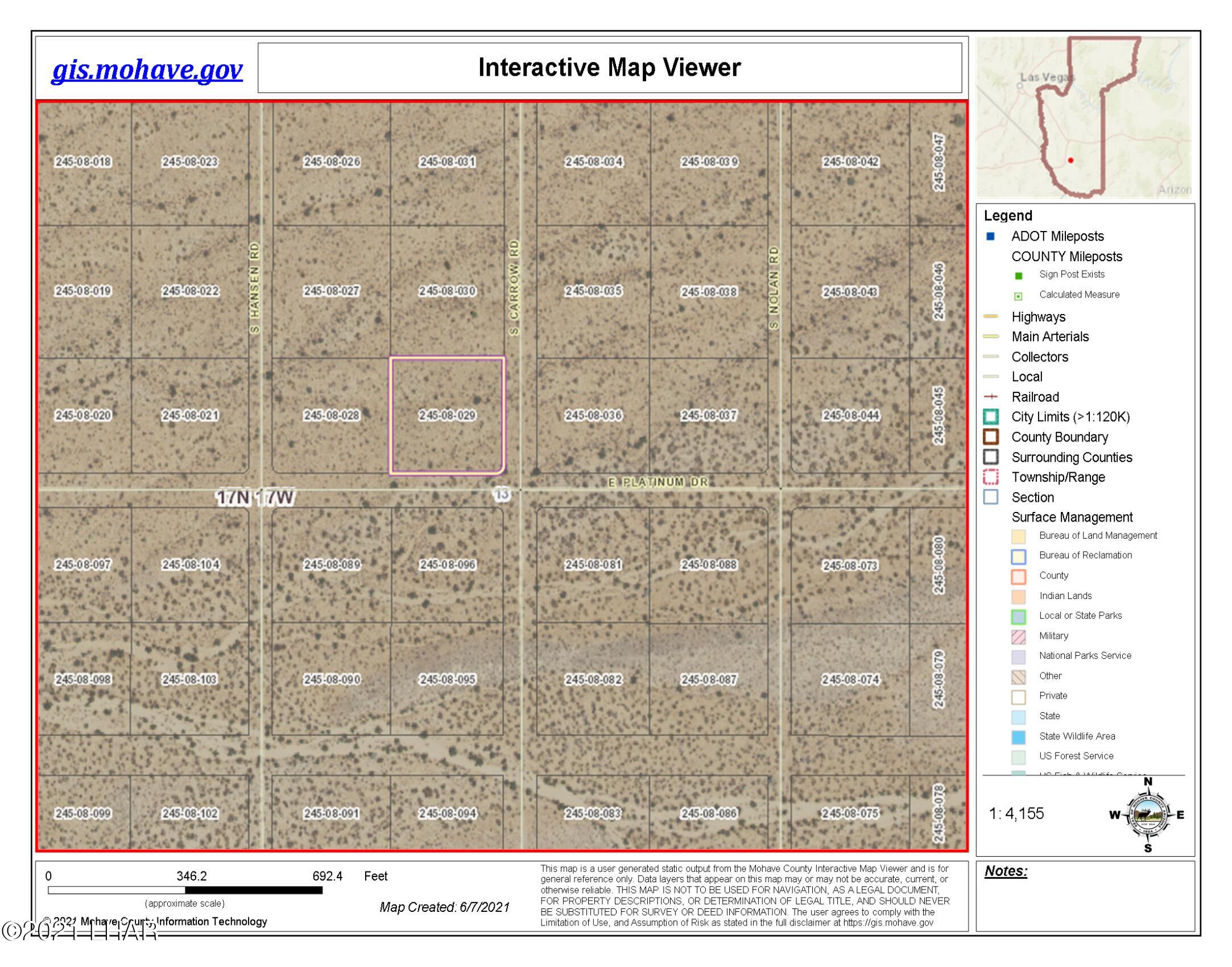 Lot5 Carrow Road Yucca, AZ 86438 - Photo 1 of 2 Carrow Lot 5 GIS