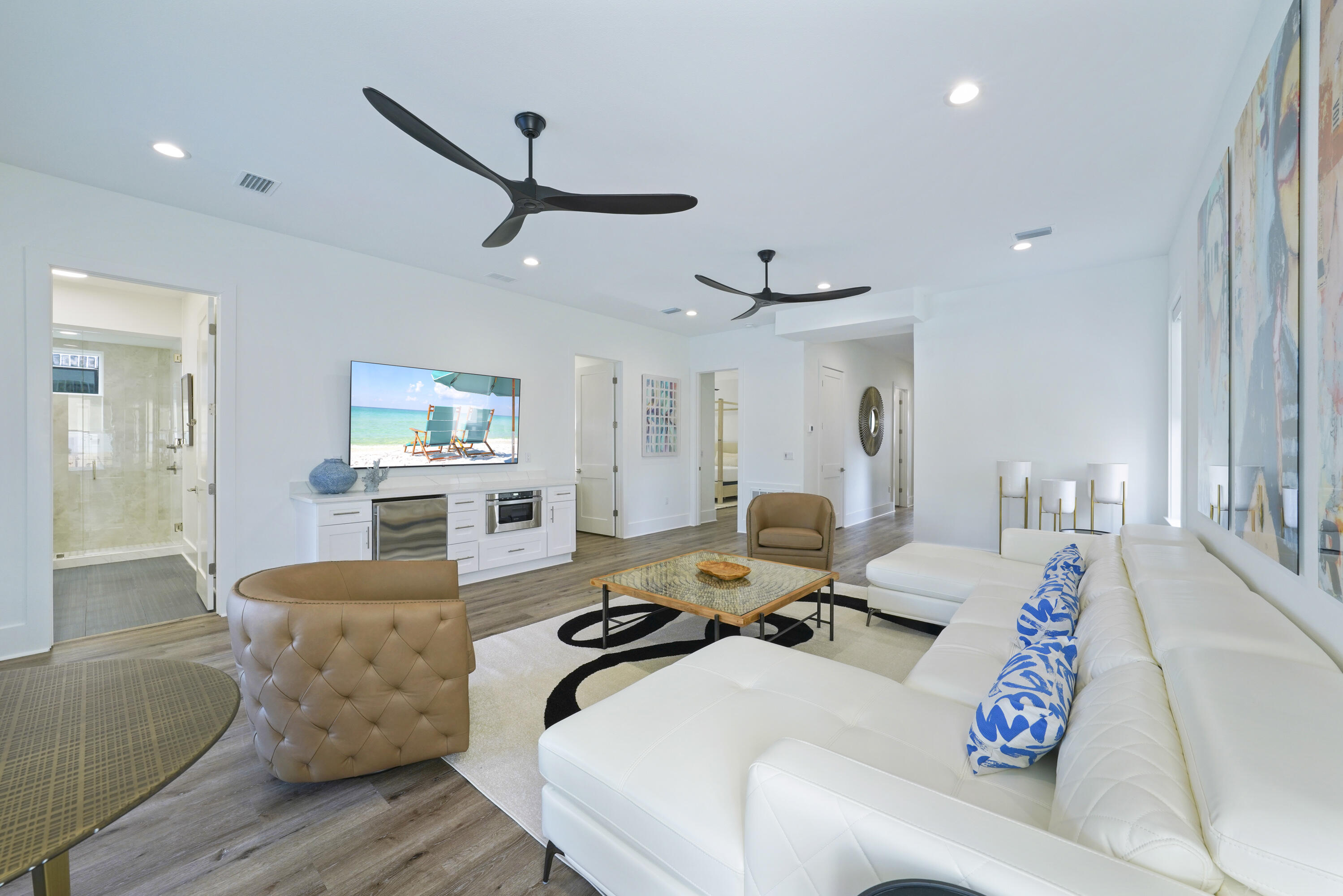 51 Penny Lane Santa Rosa Beach, FL 32459 - Photo 13 of 80 a living room with furniture and a wooden floor