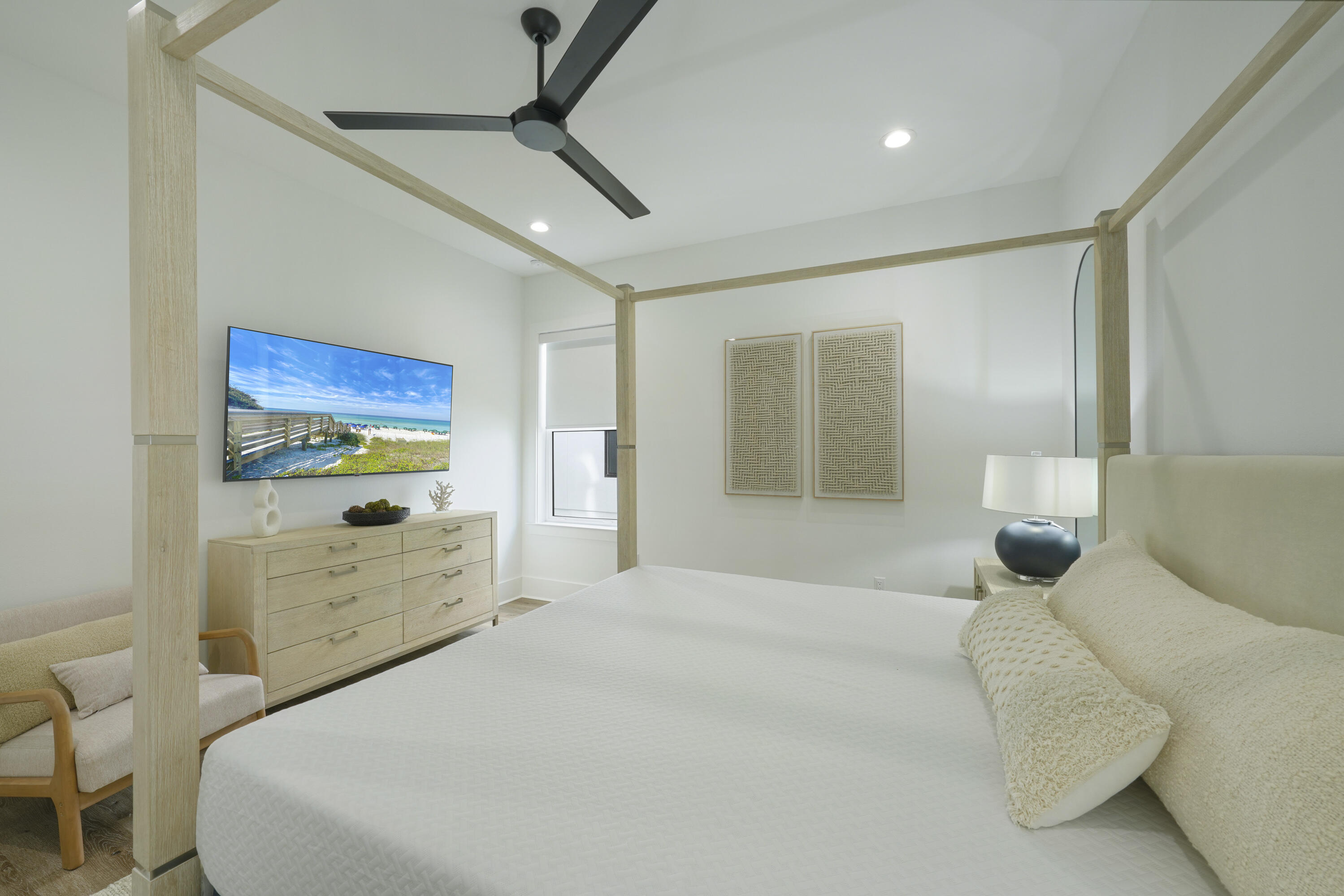 51 Penny Lane Santa Rosa Beach, FL 32459 - Photo 15 of 80 a bedroom with a bed and a painting on the wall