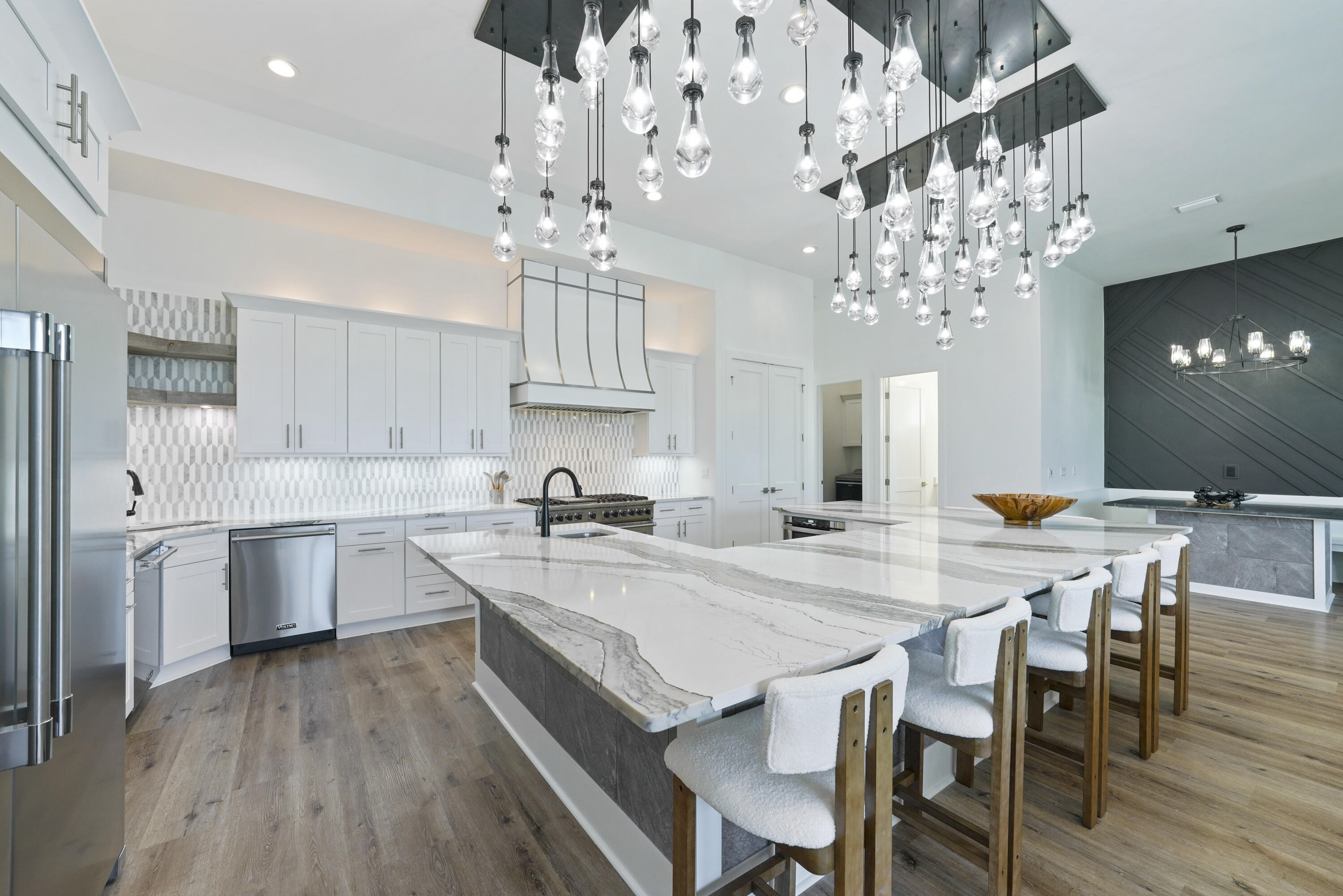 51 Penny Lane Santa Rosa Beach, FL 32459 - Photo 44 of 80 a view of a dining room with furniture a chandelier and wooden floor