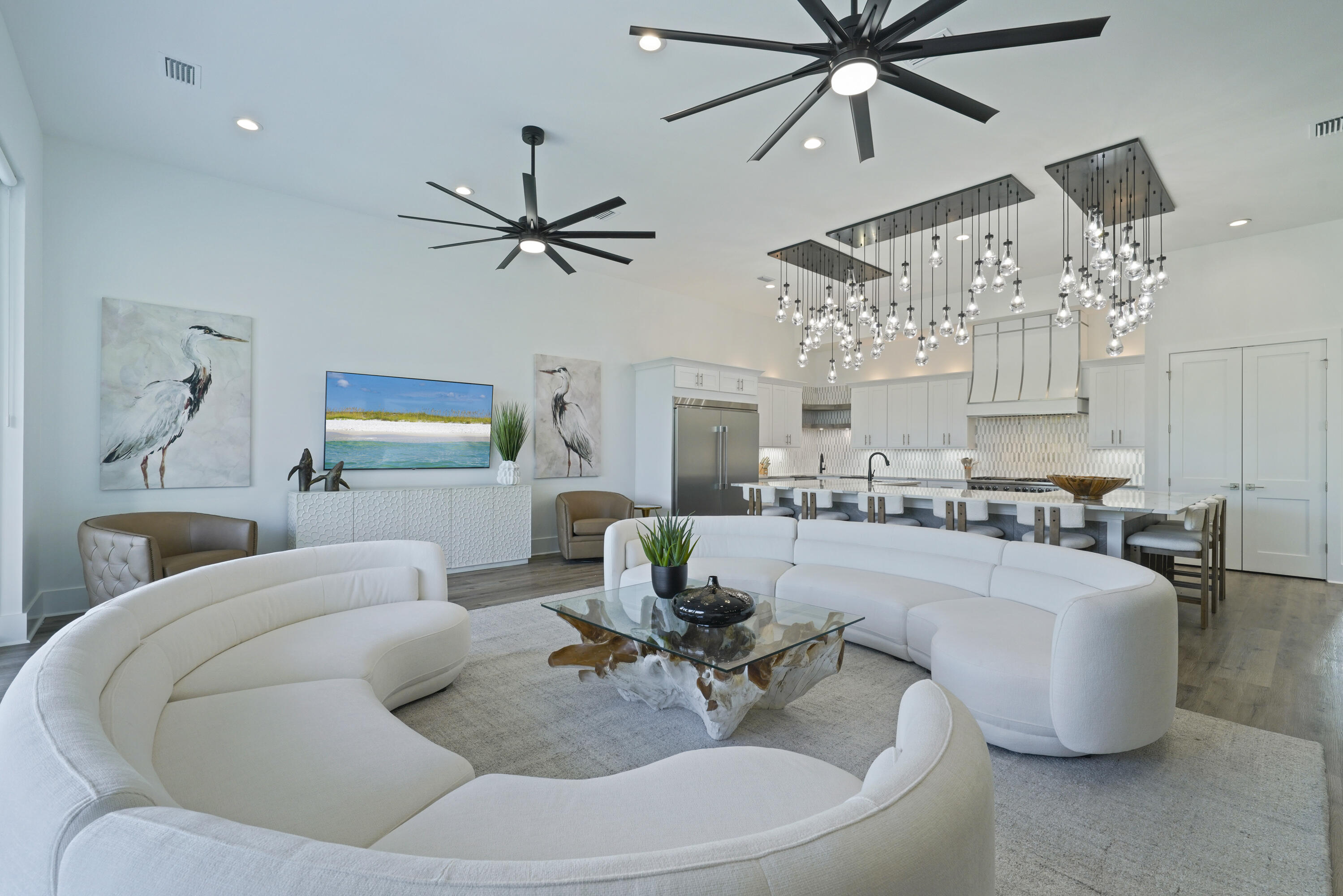 51 Penny Lane Santa Rosa Beach, FL 32459 - Photo 47 of 80 a living room with furniture and a chandelier