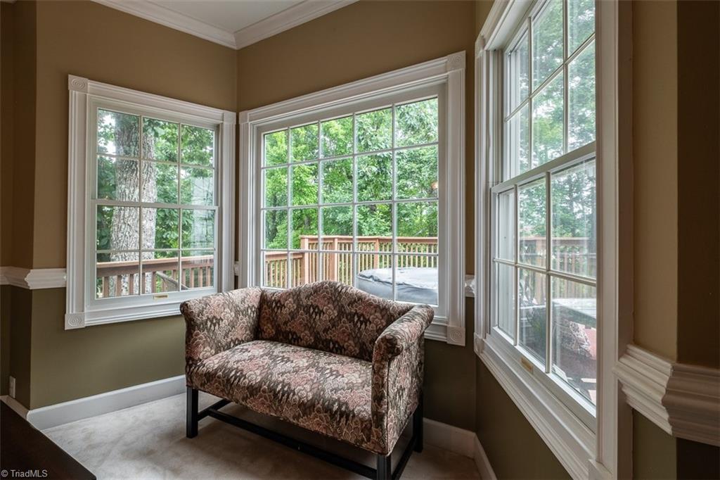 328 Laurelwood Road State Road, NC 28676 - Photo 14 of 39 Dining room features bay window overlooking back deck and yard.
